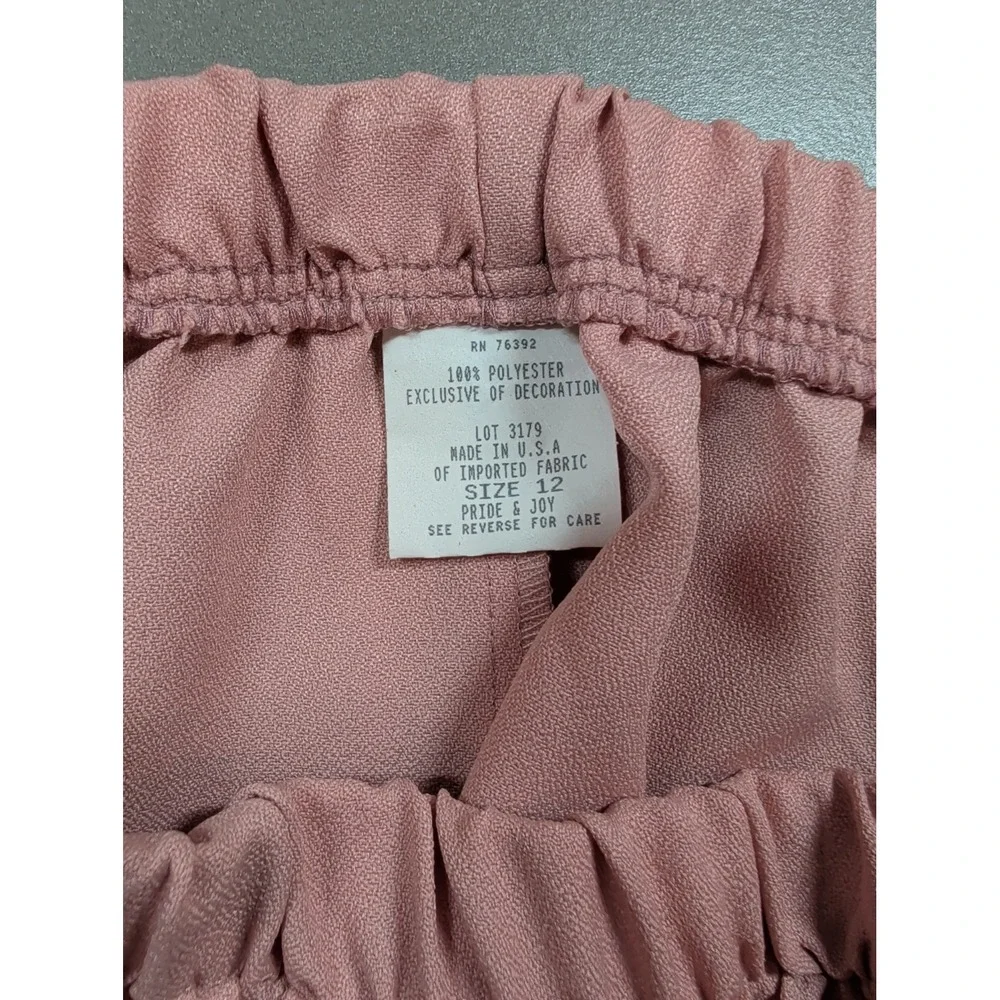 Pride & Joy Pink Skirt Set Vintage Size 12 Beaded Soutache Short Sleeve Jacket
